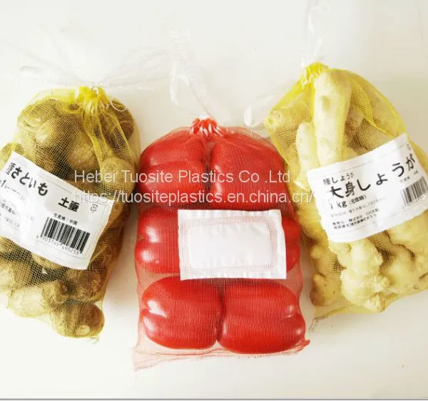 100% Virgin Polyethylene Mono Tubular Mesh Bag for Packing Vegetable Potato Mesh Sack photo-3