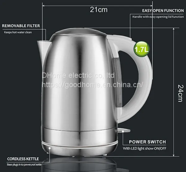 304 stainless steel double layer hot kettle, burning kettle, automatic power off electric kettle（Wechat:13510231336）
