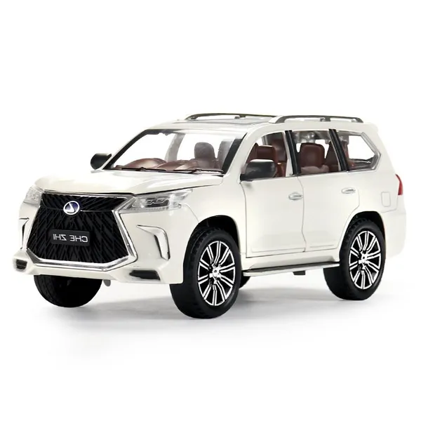Высококачественные модели внедорожника Lexus LX570 для детей. Реальные игрушечные автомобили из латуни, металлические модели в масштабе 1:24.