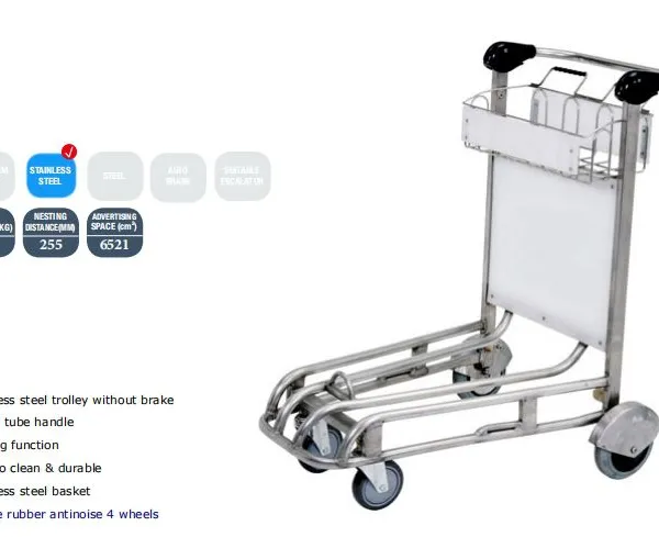 Airport Trolley Airport Trolley Aluminum Airport Luggage Trolley photo-5