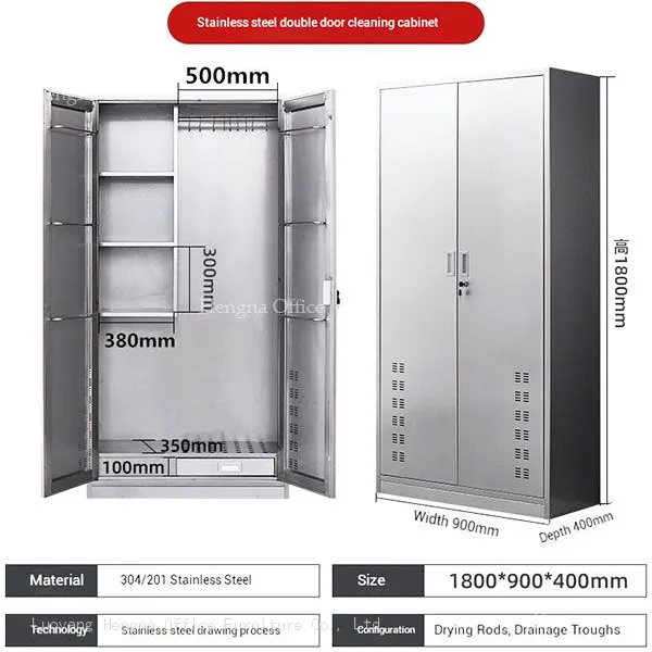 HACCP Compliant Food Grade Cleaning Cabinet — 304 SS, 500×400×1800mm, With Drain and Lock photo-5