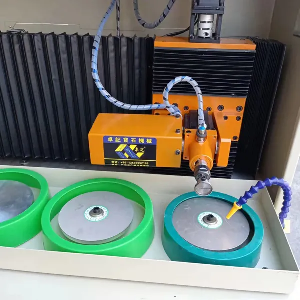 4 Axis Watch Bezel Polishing Machine XX-380ND for Tungsten Ceramic Glass With 3 Platens PLC Control photo-2