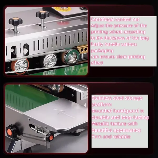 Horizontal Stainless Steel Continuous Belt Plastic Film Sealing Machine for Bag
