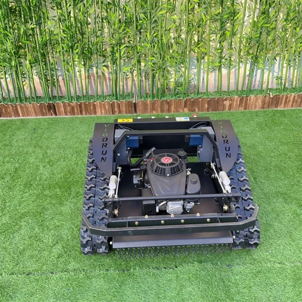 Gasoline Engine Rechargeable Battery Sharp Mowing Blades Lawn Mower Remote Control photo-2