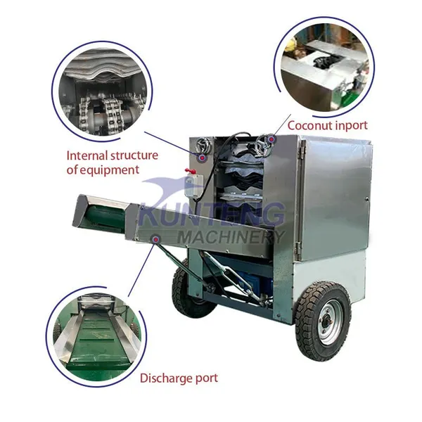 Movable Mature Old Coconut Dehusking Machine EPC photo-2