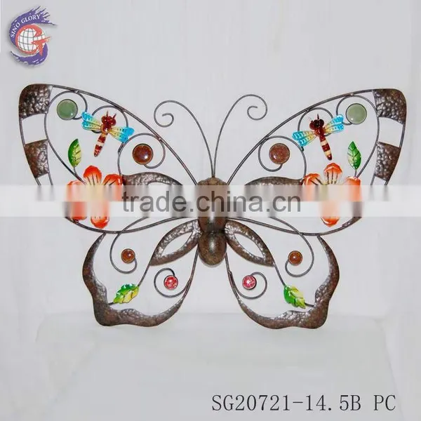 Metal Brown Butterfly Wall Hanging Decor photo-6