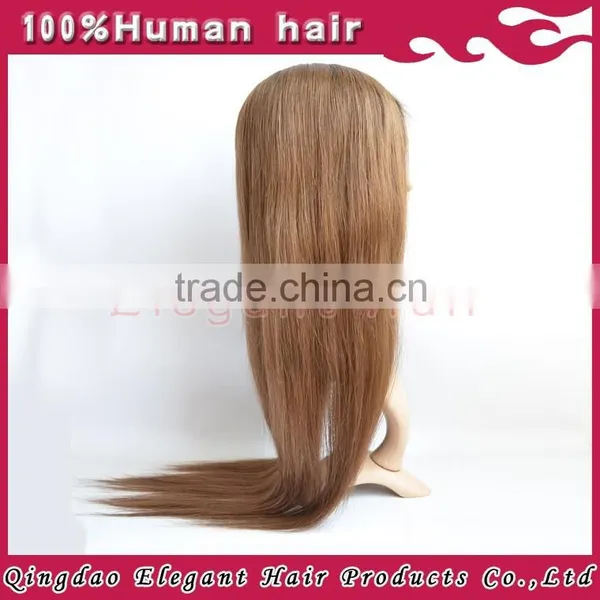 5a Top Quality Swiss Lace Cheap Dark Knots Brazilian Human Hair Silk Base Wig photo-3