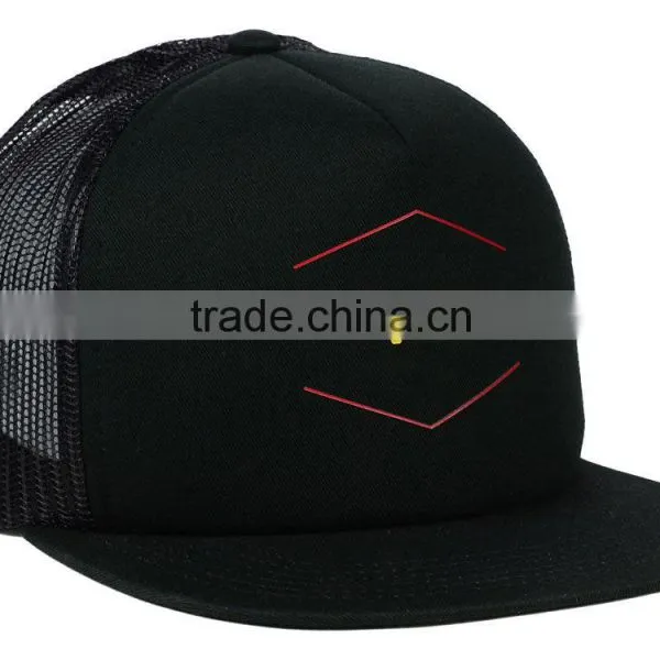 High Quality Factory Customized Sponge Hat 5 Panel Screen Printing Flat Brim Trucker Caps photo-3