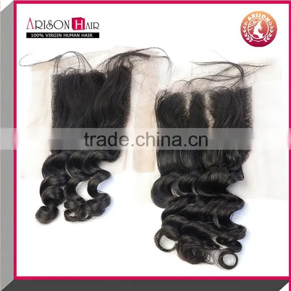 Wholesale 7A Grade Cheap Human Hair Lace Closure Bleached Knots Free Parting Brazilian Hair Closure Piece photo-2