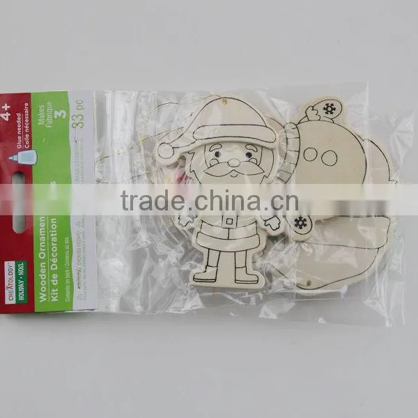 Wood Ornament Coloring Kit Kids Educational Diy Wooden Colorful Toys, Ocean Design Color Your Own Wooden Stand Set photo-6