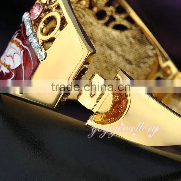 24k Gold Dubai Jewelry Wholesale Beautiful Artificial Bangles Jewellery photo-3