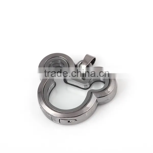 Little Rat Floating Locket Silver Pendant Alloy Floating Locket Pendants Floating Locket Charms photo-2