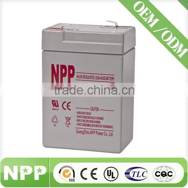 6V4AH Chinese Manufacturer Sealed Lead Acid Battery