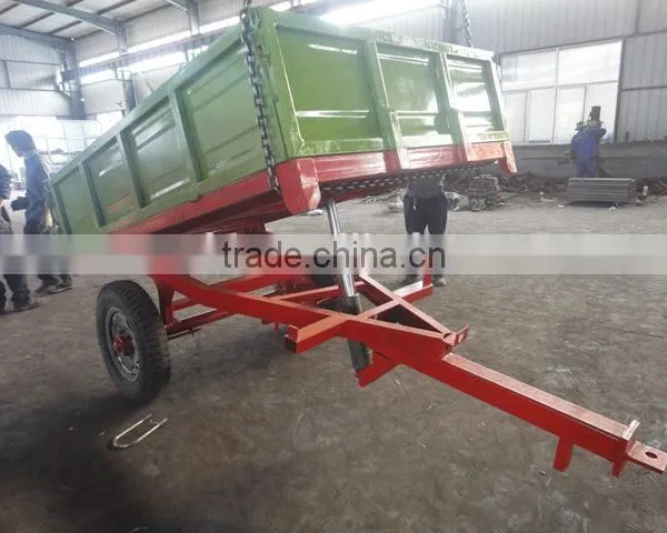 2T Europe Dump Trailer, Tractor Tipping Trailer, photo-3