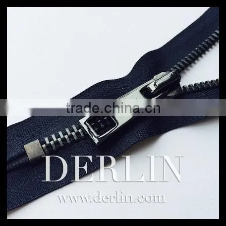 Shiny Hang Plated Polished High Quality Luxury Designer Gunmetal Metal Zipper photo-2
