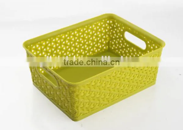 Hot Sale Home Use Colorful High Quality Plastic Storage Basket With Cover photo-2