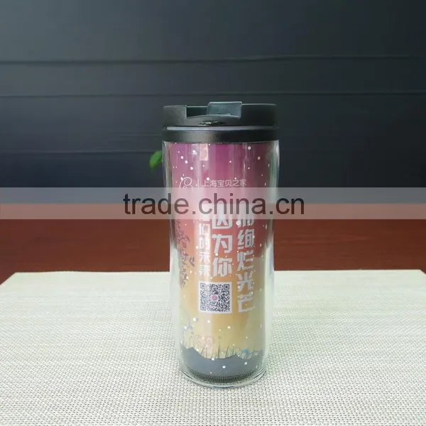 13oz Promotional Gift Custom Logo Double Wall Plastic Color Changing Tumbler photo-4