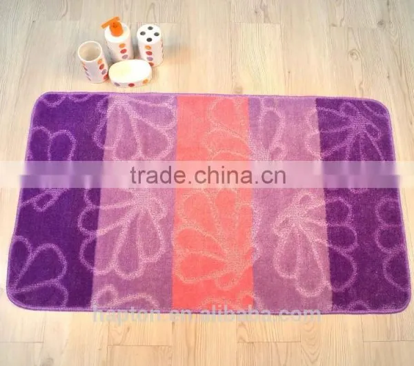 60*100cm Polypropylene Tufed and Loop Pile With Anti-slip Backing Latex/tpr Polypropylene Bathmat