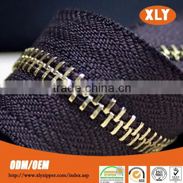 Manufacture Zipper Wholesale Fancy Design Custom Gold Metal Zipper photo-4