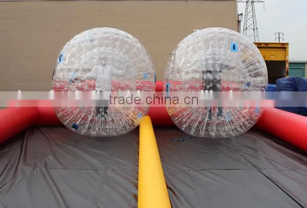 Dual Lane Human Hamster Ball Inflatable Race Track Challenge for Sale photo-3