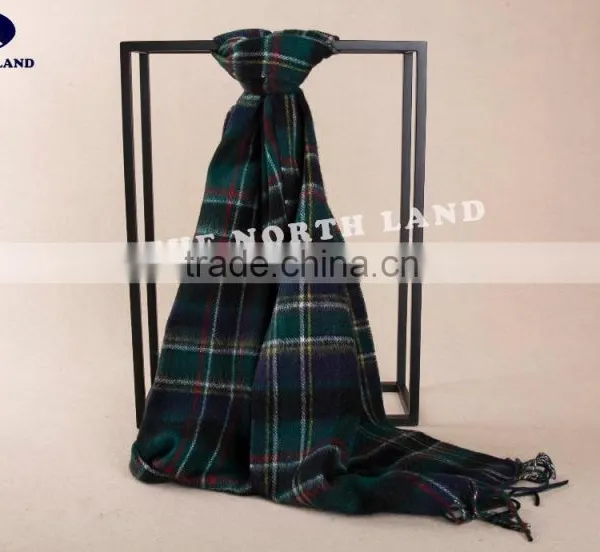 Wool Cashmere Scottish Plaid Winter Scarf WCS14112223 photo-2