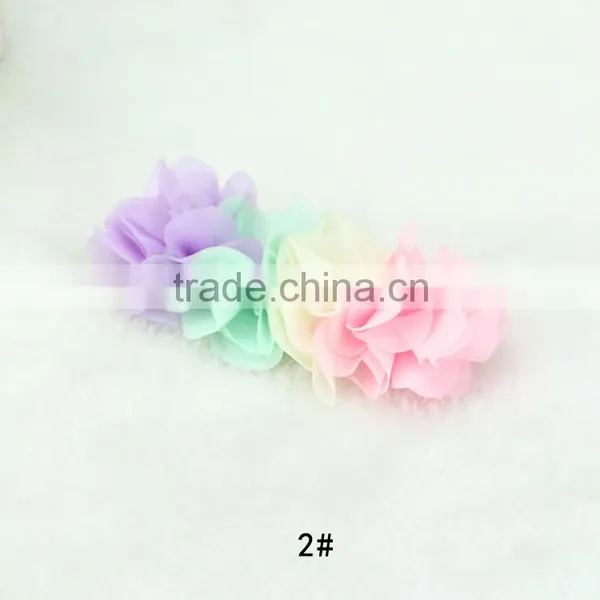 Diy Chiffon Flowers Colorful Flowers,flowers for Slipper,children's Hair Accessories photo-6