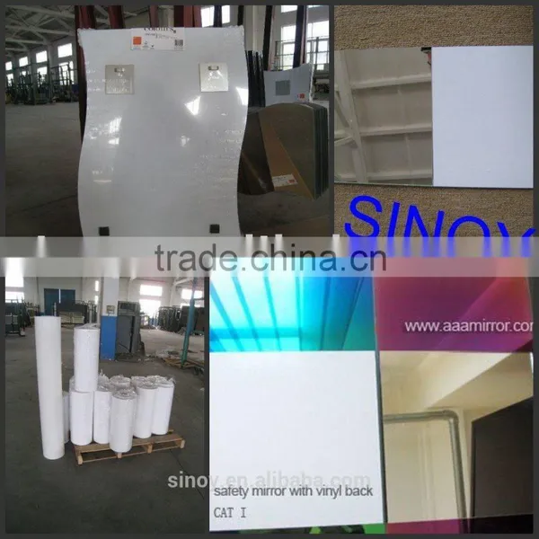 3MM 4MM 5MM Safety Dance Studio Mirror Glass /safety Vinyl Back With Double Coated Paint photo-2