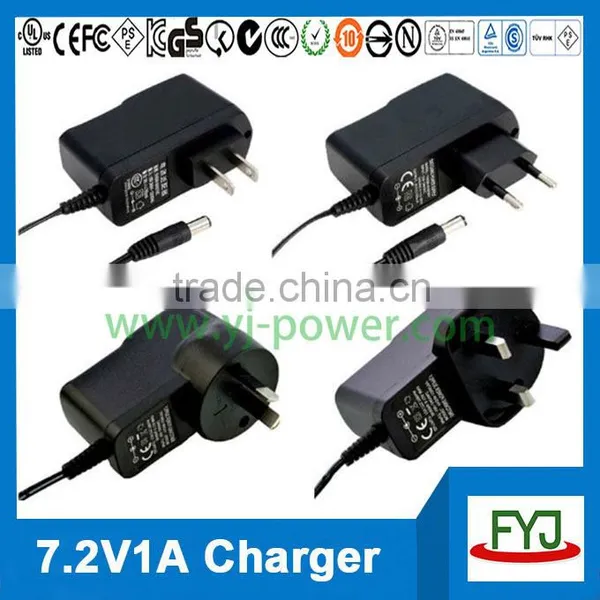 Lifepo4 Battery Charger 7.2v 1000ma au us uk eu Wall Charger for Lifepo4 Battery YJP-072100 CE-EMC CE-LVD RoHS photo-6