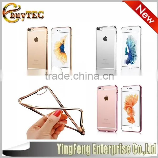 Wholesale Hot Selling Mobile Phone Cover for Iphone 6,electroplated Transparent TPU Mobile Phone Cover For Iphone 6 photo-2