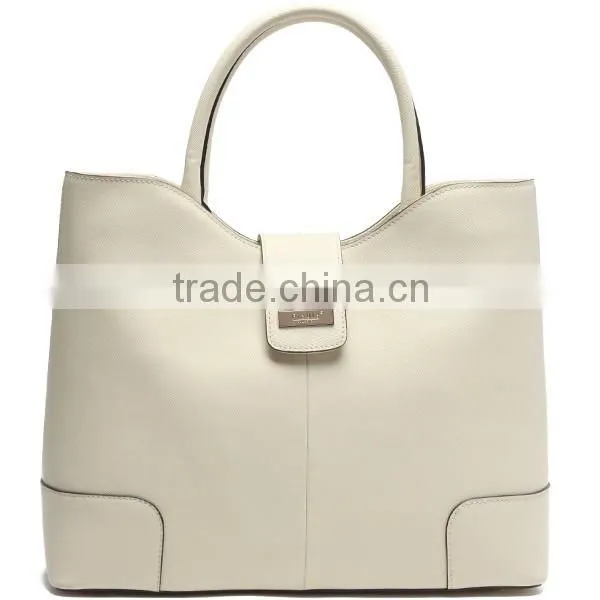 S1061-A4095 100% White Color Genuine Leather Ladies Handbag Stylish Leather Messenger Bags for Women