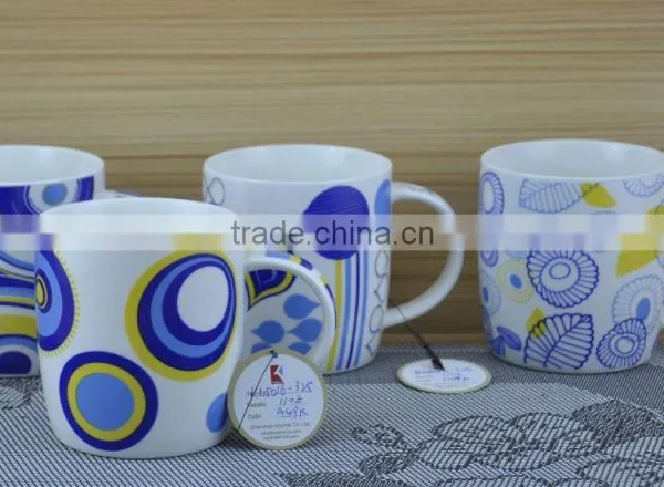 14OZ Bird With Flower Fully Decal Printed Ceramic Mug, Shiny Surface New Bone China Coffee Cup, KL5001-10702 photo-5