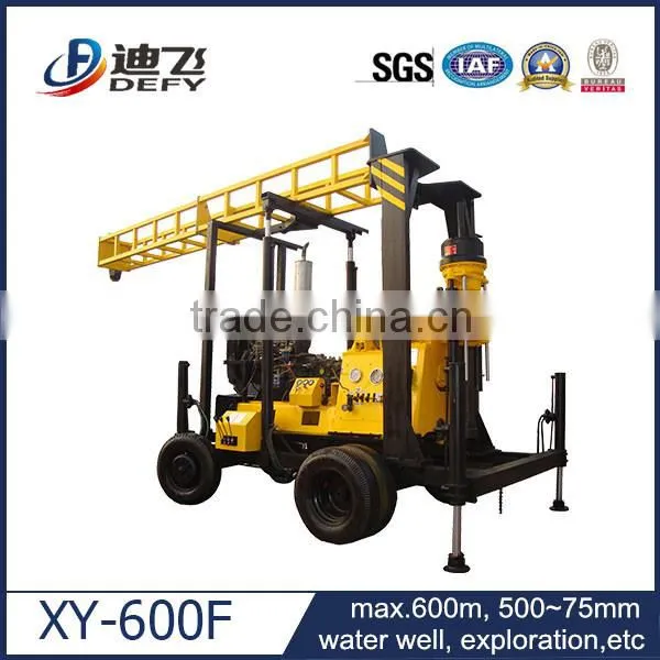 Max Depth 600m Bore Well Drilling Machine Prices, Portable Water Well Drilling Rigs for Sale photo-6