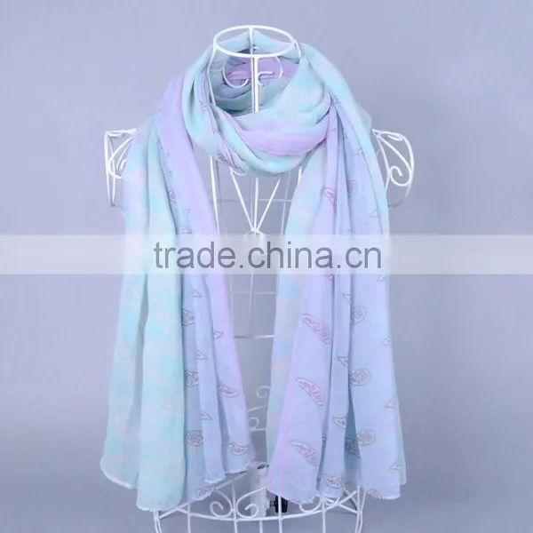 Women Fashion Bohemia Pattern Scarf Voile Scarves 180*90 Pashmina photo-3