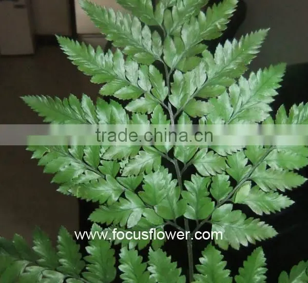Home Decor Fresh Leather Leaves Fern For Wedding Leather Process Plant Fern photo-3