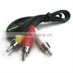 3.5mm stereo plug to 3RCA cable