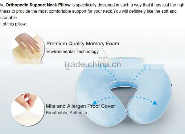 Factory Price Crazing Selling High Quality Guaranteed Popular U Shape Travel Memory Foam Neck Pillow photo-5