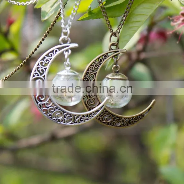 IN Stock 2016 Yiwu Jewellery Fashion Glass Wish Bottle Flower Sea Snail Starfish Pendant Necklace photo-4