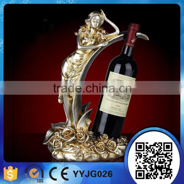 Resin Decorative Beautiful Sexy Women Wine Bottle Holder