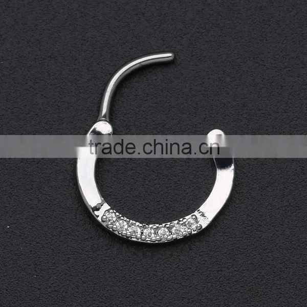 Yiwu Factory Sell Brass Jewelry Multi Gems Directly Nose Rings Body Jewelry Wholesale photo-2