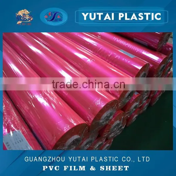 Fluorescent Shine Red Colored Polyvinyl Chloride Pvc Roll Film Manufacturer