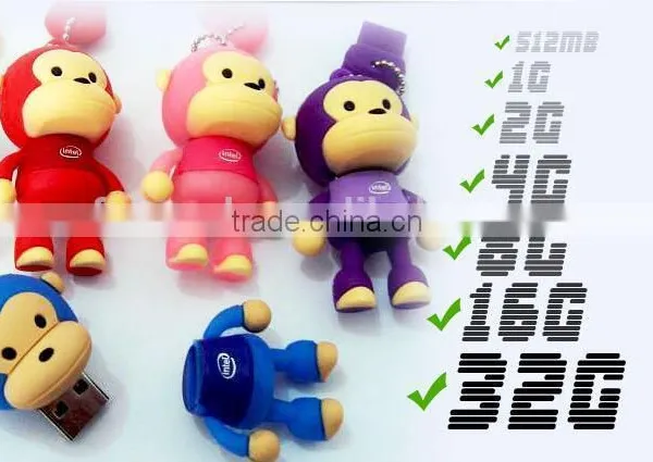 Monkey Animal Shape PVC Usb Flash Drive Thousands Models,Custom Promotional Gift Memory Stick With Metal Case Free Sample photo-4