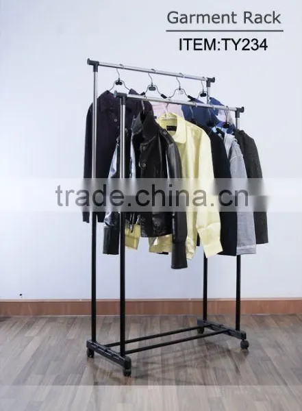 Double-pole Cloth Dry Hanger;metal Clothes Hangers Stand