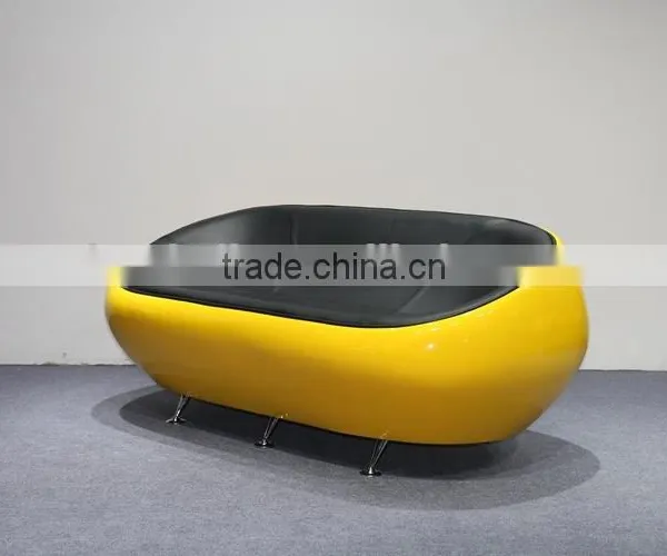 Fiberglass 2 Seater Standing Half Ball Sofa Chair photo-2