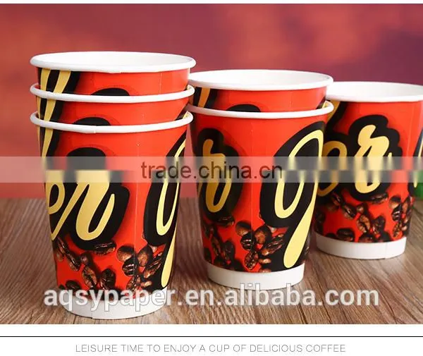 Custom Logo Printed Disposable Paper Cup With Lid, Low Cost 12oz Double Wall Paper Cups With Lid photo-4