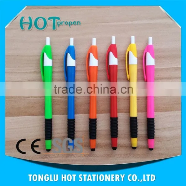 Promotion Click Action Screen Touch Ball Pen With Soft Grip, Colored Barrel Pen photo-2