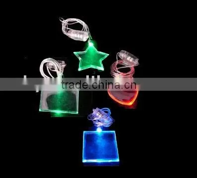 Flashing Necklace With Crossing Pendant