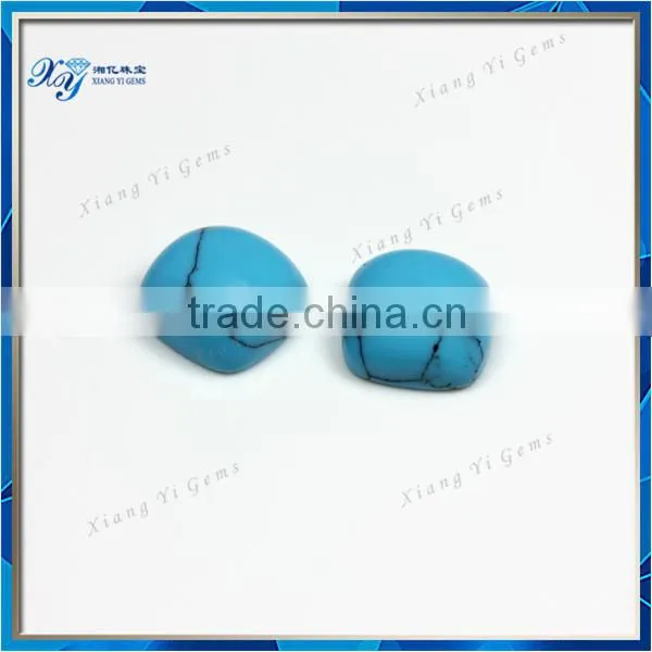 Most Beautiful Synthetic Turquoise Stone 7x7mm Square Cut Gemstone Wholesale Turquoise Square Cabochon