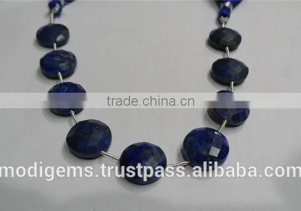 Lapiz Lazuli Coin Faceted photo-2
