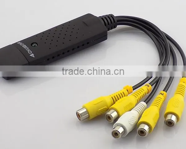 4CH USB 2.0 Video Capture Adapter DVR Card Easier Cap Card Audio AV Video Converter Capture Card Support Window XP/Vista/Win7