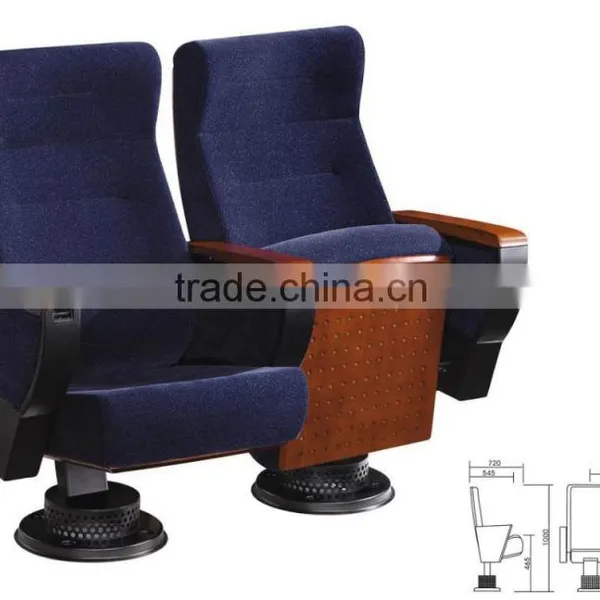 Movable Auditorium Chair Writing Pad /Comfortable Cinema Chair, Auditorium Chair YA-314 photo-6
